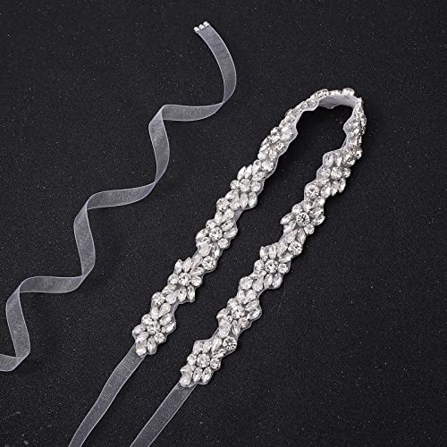 Crystal Bridal Belt Sash Handmade Wedding Dress Belt with Rhinestones for Bridal Gowns4