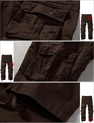 Image of Match Men's Wild Retro Multi-Pockets Utility Casual Cotton Cargo Trousers #3357
