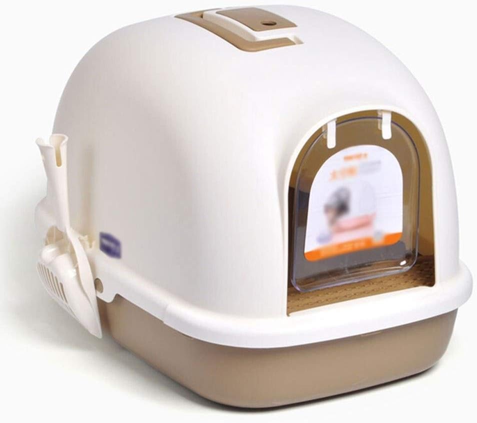 Cat Litter Boxes Creative Portable Cat Toilet Pet Trash Can Pet Supplies Cat Toilet Pet Toilet (Color : Blue) (Brown)