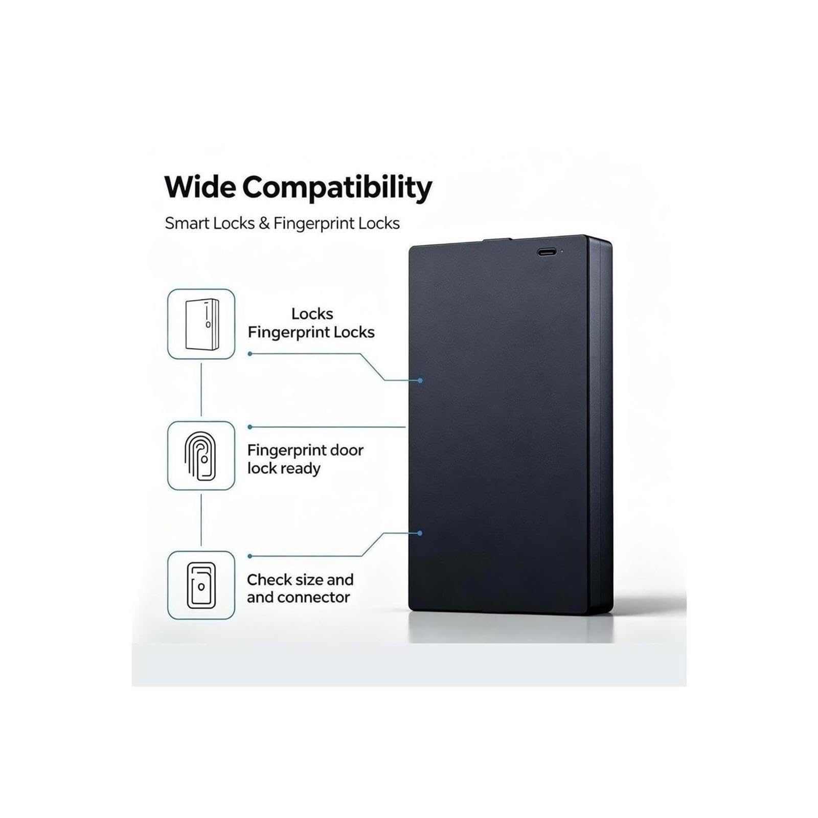 Batteria For Blocco Impronte Digitali Da 5000 MAh, For YC03E P-P+C+C-