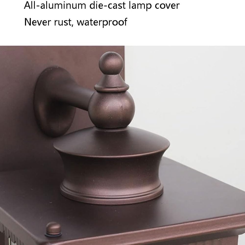 Applique Murale extérieure de Style Chinois, Lampe extérieure étanche, Applique en Aluminium et Verre, éclairage pour Jardin, terrasse, Balcon ou Patio