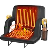 Seeuteck 2-Sided Heated Stadium Seats with Back Support and Wide Cushions for Bleachers, Portable...