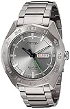 Citizen メンズ腕時計 「スーパー」クオーツチタン カジュアルウォッチ カラー：シルバートーン（モデル：AW0060-54A）