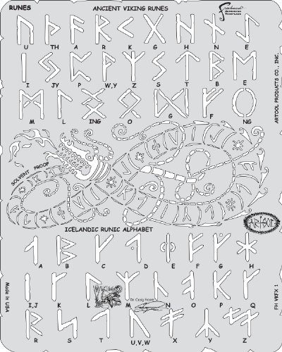 Preisvergleich Produktbild artool- VIKING FX RUNES - Schablone 200 498