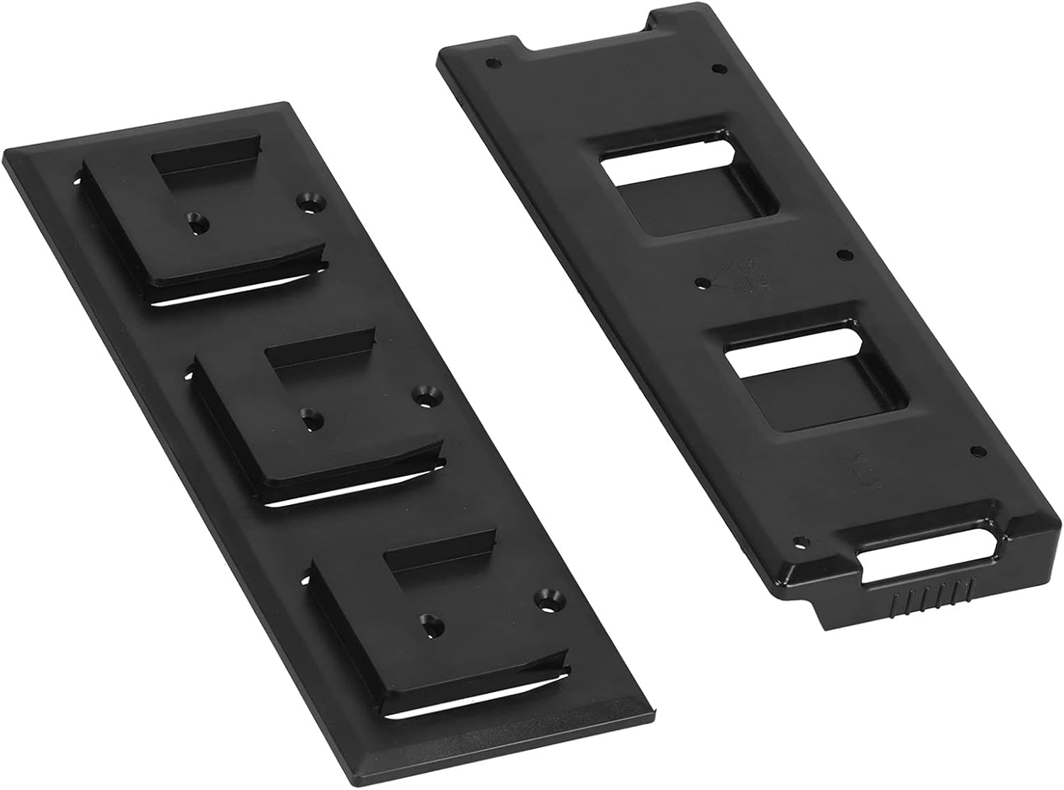 Power Tool Battery Holder Set, 3 - Hole Mount Dock for 14.4V/18V Batteries and Electric Tools, Scratch - ABS Bracket with Countersunk Screw Holes for Wall or Table