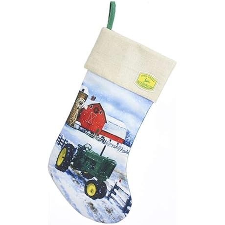 Kurt Adler John Deere Tractor Christmas Stocking