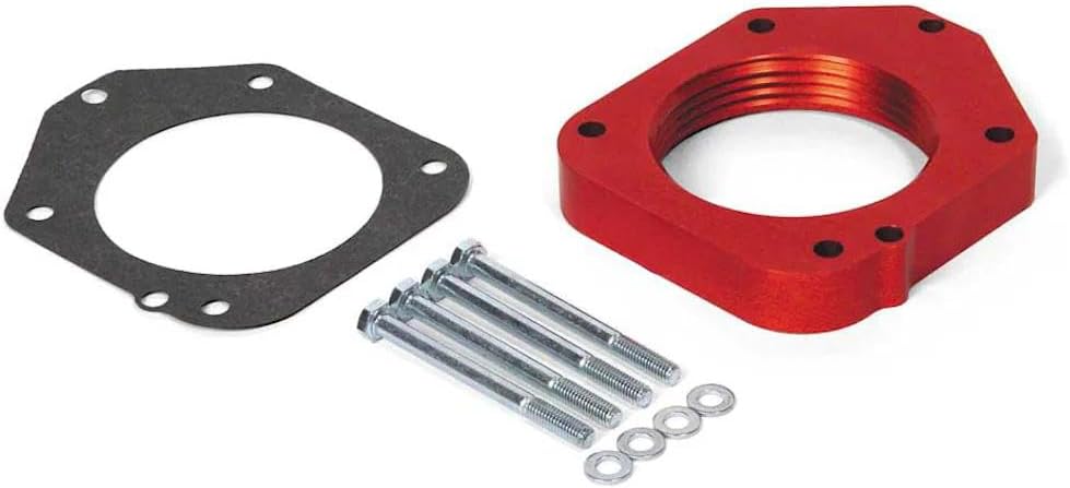 Rareelectrical Performance Throttle Body Spacer Compatible With 2005-2006 Toyota Sequoia Sr5 Limited Tundra 4.7L 2Uz-Fe V8 Dohc 282Hp Poweraid Helix Bore Billet Aluminum Anodized Red A86510607
