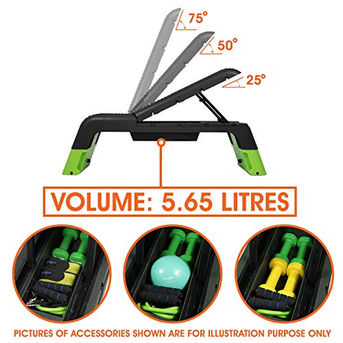 Yes4All Multifunctional Fitness Aerobic Step Platform/Aerobic Deck, Household Step Workout Bench for Home Gym (Green/Black), B. Green/Black