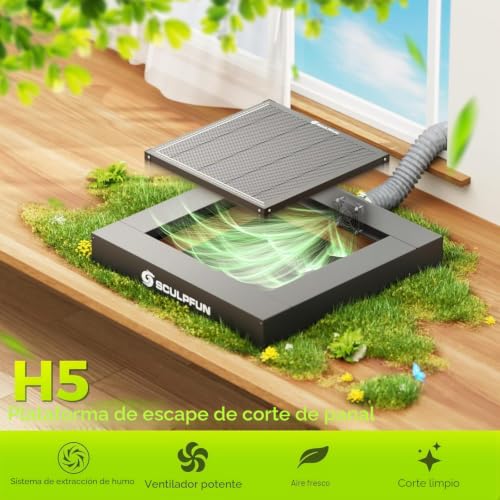 Miniatura 3 de Sculpfun H5 - Mesa De Panal De Abeja Láser Con Sistema De Escape, 400 X 400 Mm, Para Grabadora Láser S9 S10 S6 S30 Sf-A9 A5 Pro