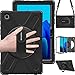 Produktbild BRAECN Hülle für Samsung Galaxy Tab A7 10.4 2020(SM-T500 SM-T505), Robuste Stoßfeste Tragbare Hülle mit 360-GRAD-Ständer, Schultergurt und Handgurt für Galaxy Tab A7 10.4 2020 Tablette-Schwarz