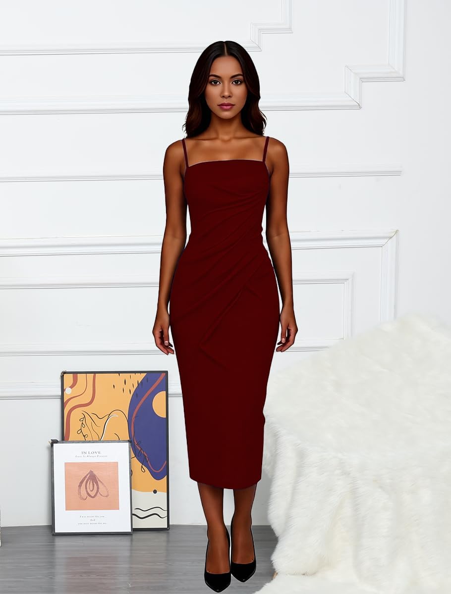 Women's Formal Dresses Sweetheart Neckline Club Party Maxi Dress High Slit Navy Blue Strapless Evening Gown - Image 2