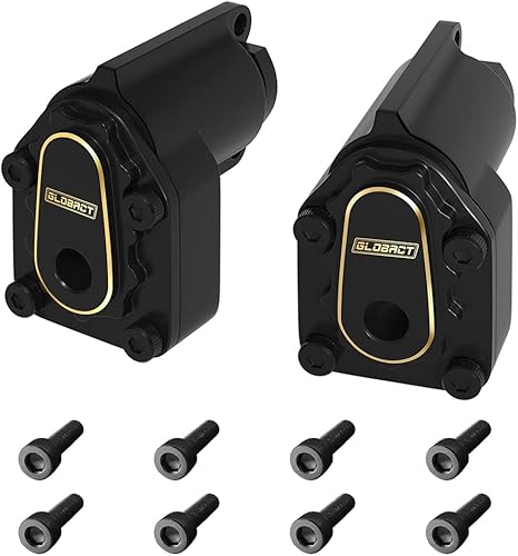 GLOBACT Carcasa de portal interior trasero de latón y soportes de eje de transmisión portal para 118 axial UTB18 Capra RC Crawler piezas de