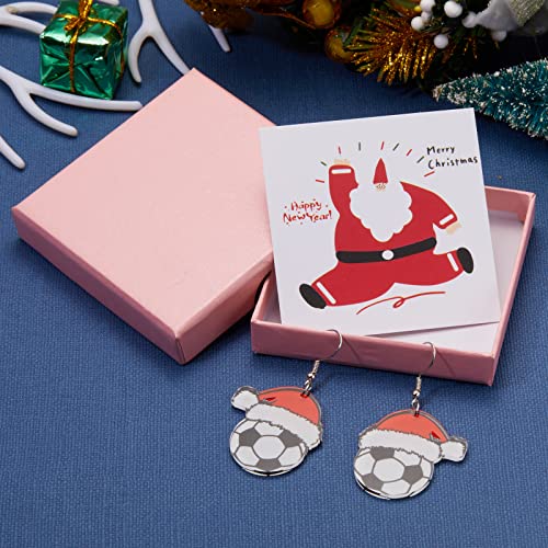 Christmas Earrings Football Baseball Sport Drop Dangle Eariings Merry Christmas Earrings Sports Game Team Jewelry For Ladies Fans Christmas Holiday Party Favor Gift (Christmas Football) #TOP6
