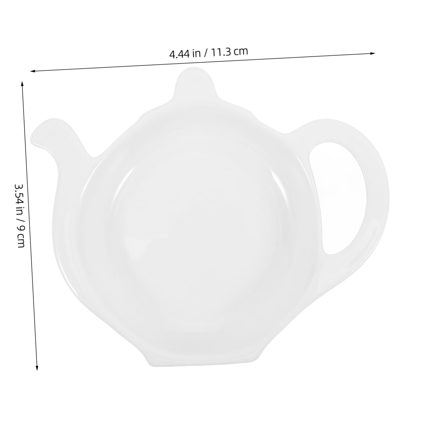 OHPHCALL Ceramic Teapot Shaped Tea Bag Holder Tea Bag Storage Tray Decorative Dish