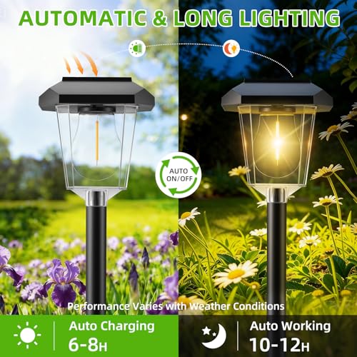 16Pack Solar Pathway Lights Outdoor, Warm White LED Waterproof Solar Lights - image 5