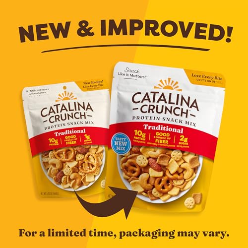 Image of Catalina Crunch Protein Snack Mix, Traditional, 5.25 oz Bag (Pack of 4)