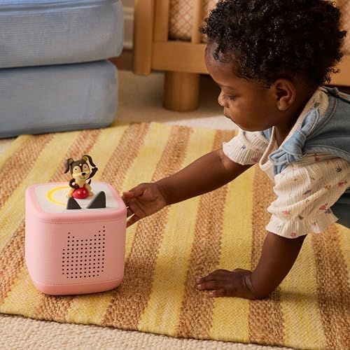 Toniebox 2 Audio Player Bundle for Kids 1+ with Bilingual Playtime Puppy [English/French] - Cloud Pink
