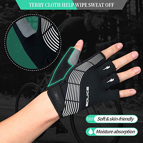 Souke Sports Road Cycling Gloves Half Finger Road Biking Gloves,Shock-Absorbing Anti-Slip Breathable Bike Gloves for Men Women - Image 5