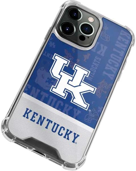 Skinit Clear Phone Case Compatible with iPhone 14 Pro Max - Officially Licensed University of Kentucky Jersey Split Design