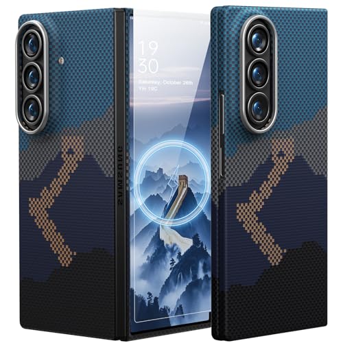 Coque Samsung Z Fold 7 memumi en fibre d'aramide premium et motif Grande Muraille