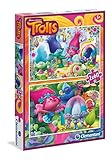 Longitud de producto 34.80 cm Trolls - Puzzle 2 x 60 piezas (Clementoni 07128)