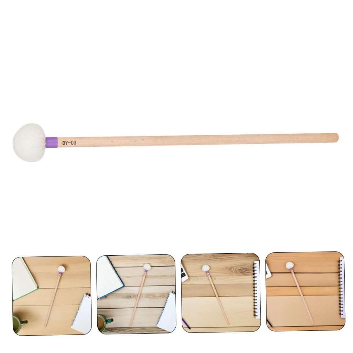 Mazos de Percusión de Fieltro Púrpura, 4 Piezas para Conciertos | Tono Claro y Afinación Precisa, Golpe Estable, Diseño Elegante para Actuaciones en Escenario