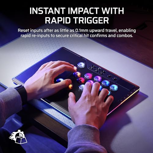 Image of Corsair NOVABLADE PRO Wireless Hall Effect Leverless Controller - 15-Main Key Layout, 1000Hz Polling, 2.4GHz Wireless, SOCD, MGX Hyperdrive Hall Effect Magnetic Switches - PS5, PS4, PC - Black