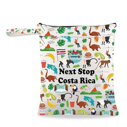 JXGZSO Costa Rica Lover Gift Next Stop Costa Rica Wristlet Grocery Bag Costa Rica Trip Clutch Bag North America Travel Gift (Next Stop Costa Rica Grocery Bag)