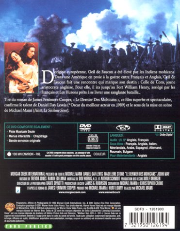 Image secondaire de Le Dernier des Mohicans - Film Aventure en DVD
