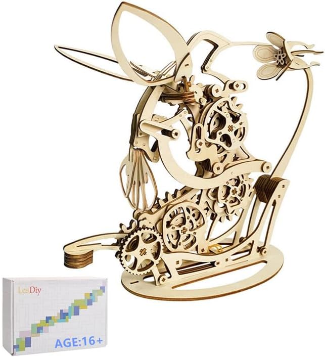 Modelo de colibrí mecánico 3D DIY hecho a mano, juguetes montados a mano, modelos de rompecabezas de madera, decoraciones creativas, modelos de