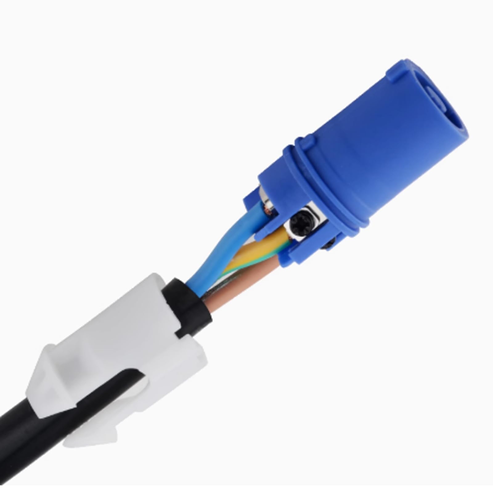 PowerCon Cable de extensión de alimentación para haz de visualización LED, luz de cabeza móvil, equipo de audio y video, entrada SAC3FCA a salida SAC3FCB 20A 250V (50 pies/15 m)