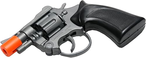 Miniatura 6 de Juego de 2 revólveres estilo policía 38 Super 8 Shot Silver Cap Gun Revolvers (Innovarix)