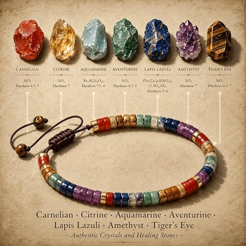 Pulsera de Cristales Sanadores para Mujer y Hombre miniatura 4