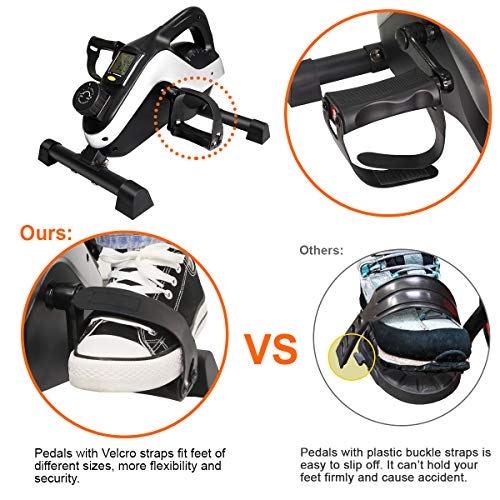 Under Desk Elliptical Machine Desk Bike Pedal Exerciser with Adjustable Resistance