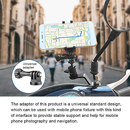 Forevercam Motorcycle Rearview Mirror Mount For Gopro Motorcycle Aluminum Bracket Holder (360 Degree Rotation & 10Mm Hole) Compatible With Gopro Hero 11/10/9/8/7/6/5/4/3 Dji Osmo Action Camera #TOP6