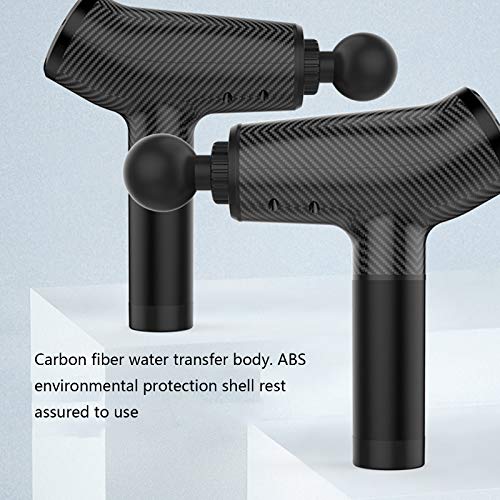 Pistola de Massagem, Massageador Portátil Portátil de Tecido Profundo, 20 Velocidades e 6 Conversão