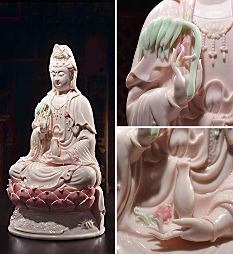 Amazon.com: Story Untold Porcelain Kwan Yin Figurine Pink GuanYin