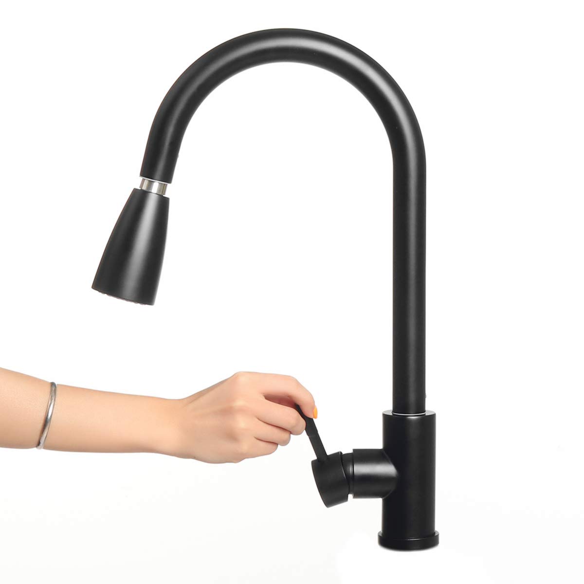 RanDal 360 ° Küchenwaschbecken Schwenkbar Ausziehbarer Wasserhahn Sprayer Heiß Kaltwasser Mischbatterie