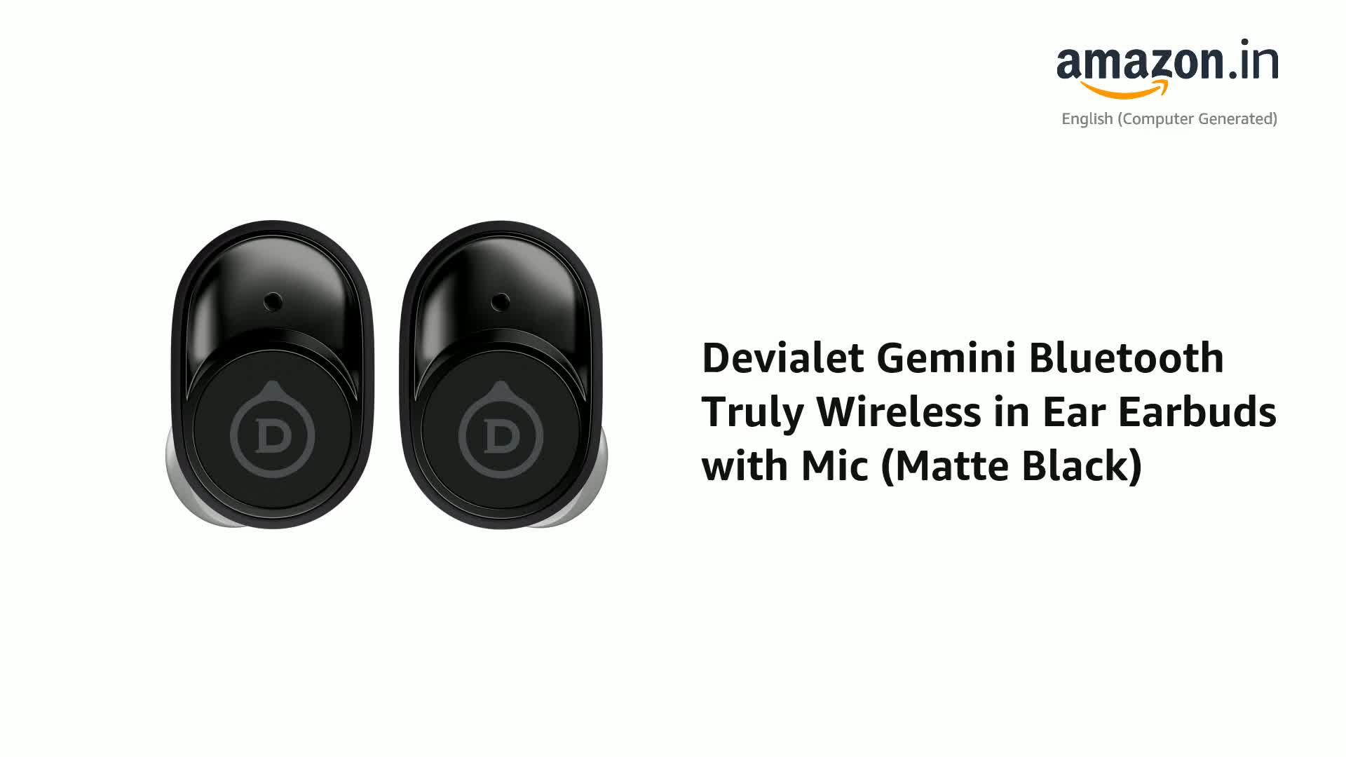 Devialet Gemini Bluetooth Truly Wireless in Ear Earbuds with Mic 