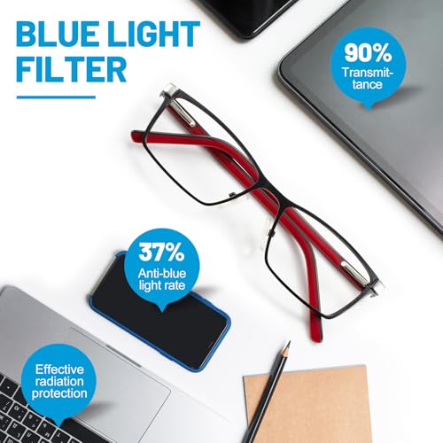 Image of OCCI CHIARI Blue Light Glasses for Men Women Non Prescription Glasses Metal Eyewear Full Rim Optical Frame