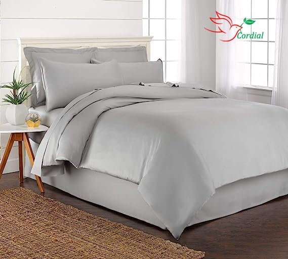 Miniatura 2 de Cordial - Funda de edredón de algodón egipcio, tamaño King de 800 hilos, satén de 800 hilos, suave y transpirable, calidad de hotel, cierre de