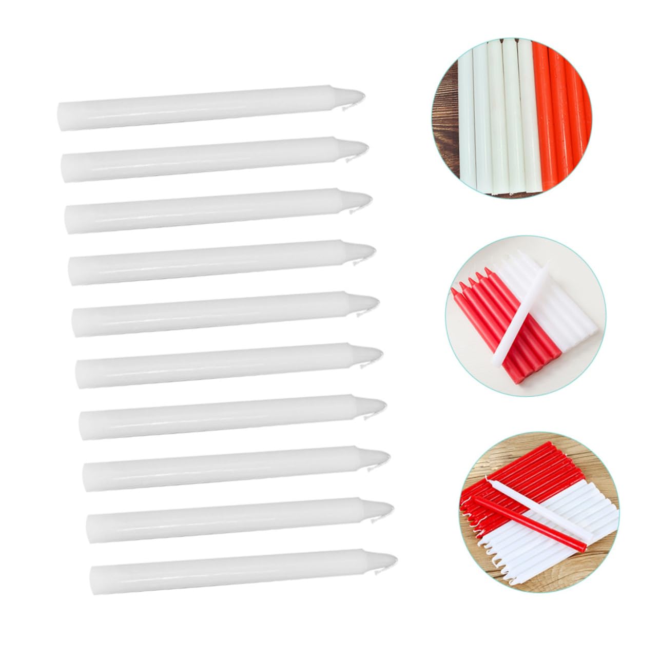 ORFOFE 10pcs Candles Elegant Emergency Candles for Romantic Dinners Parties and Outdoor Adventures Paraffin Taper for Home Decor and Emergency Use