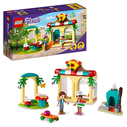 LEGO 41705 Friends Pizzería de Heartlake City, Juguete de Comida con Mini Muñeca Olivia, Regalos Originales para Niños y Niñas de 5 Años o Más