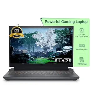 Dell [Smartchoice] G15 5530 Gaming Laptop, Intel i7-13650HX Processor/16GB/1TB SSD/NVIDIA RTX 3050, 6 GB GDDR6/15.6