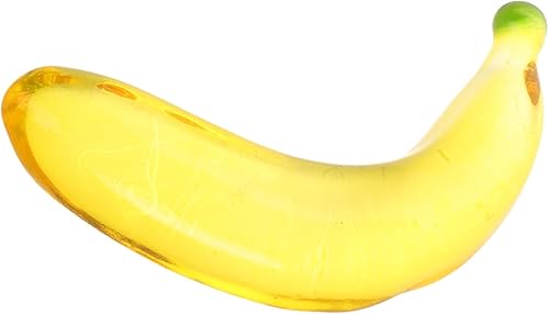 JOINPAYA Kristall Banane Figur, Künstliche Glas Banane Skulptur für Schreibtisch