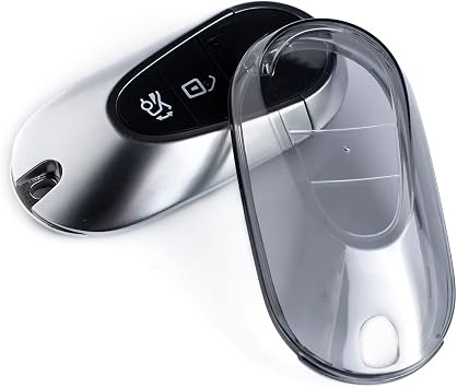 Car Key Fob Cover Case Compatible with Mercedes Benz C E S GLC CLE EQE EQS 300 350 450 500 560 580 AMG Transparent Black