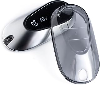 Car Key Fob Cover Case Compatible with Mercedes Benz C E S GLC CLE EQE EQS 300 350 450 500 560 580 AMG Transparent Black