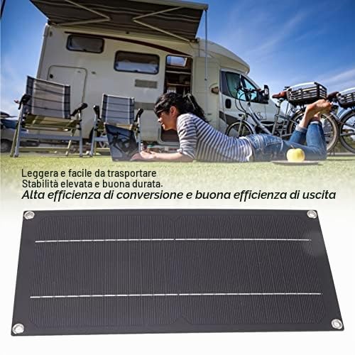 Fockety Kit Pannello Solare, 600W 18V 11.8x5.7in 15oz Caricabatterie Solare in silicio monocristallino, Kit Caricatore per Pannello Solare con regolatore di Carica 100A per RV Camping Emergenza