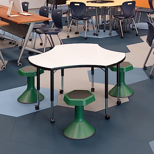 Image of Learniture Backless Active Learning Stool for Preschool Classrooms, Active Learning Wobble Chair with Rocking Motion, 12 inch H, Graphite