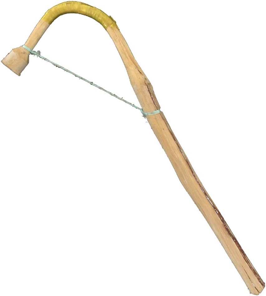 Africa Heartwood Project Beater for African Talking Drum - Hand-Carved Stick, Solid Wood, Curved End - Made in Ghana - 12" x 0.75" x 0.75"